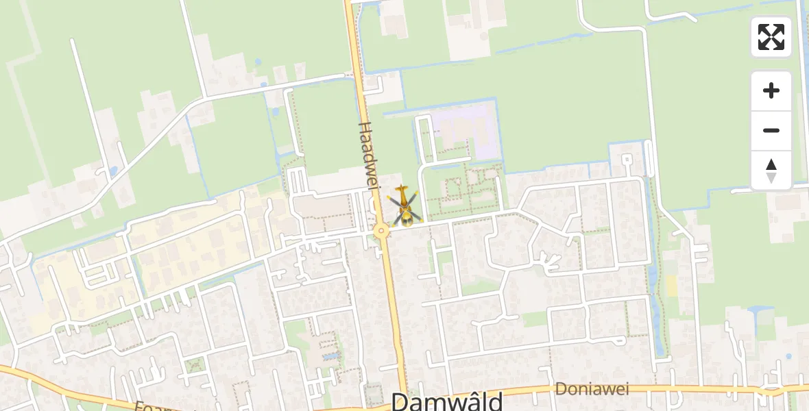 Vluchtroute Traumahelikopter Damwâld - Damwâld, 30 december 2022, 10:58