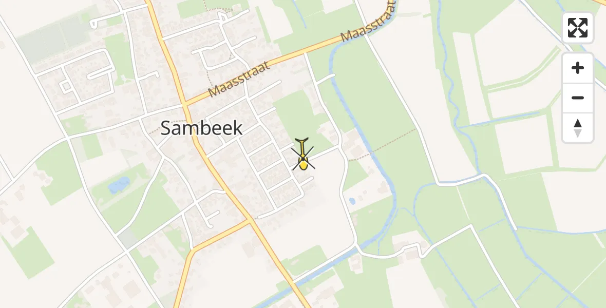 Routekaart van de vlucht: Lifeliner 3 naar Sambeek
