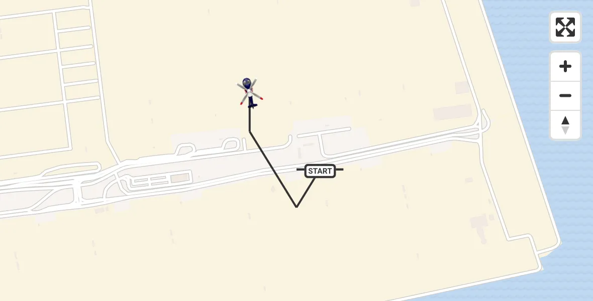 Vluchtroute Politiehelikopter Maasvlakte - Maasvlakte, 01 januari 2023, 04:10