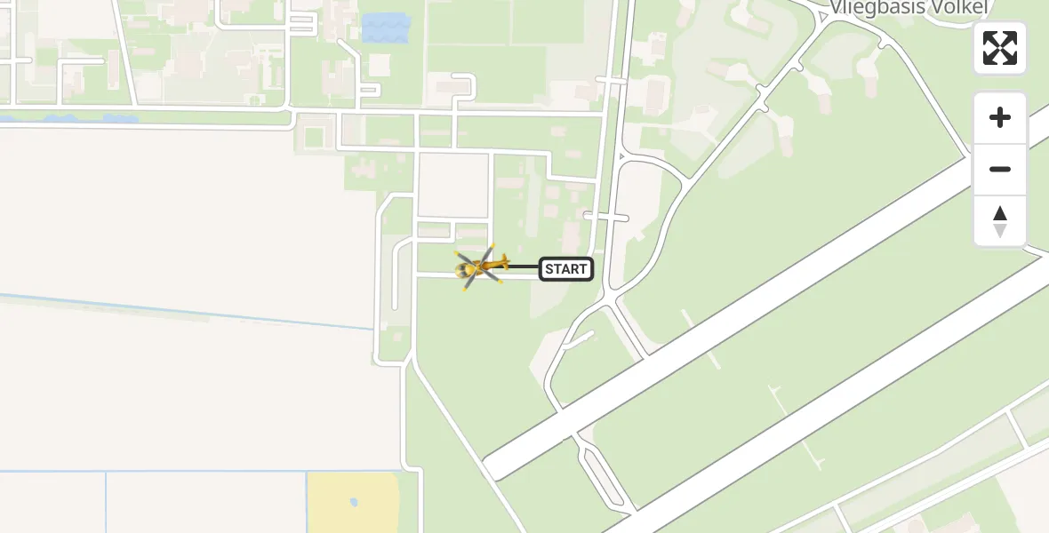 Vluchtroute Traumahelikopter Vliegbasis Volkel - Vliegbasis Volkel, 01 januari 2023, 05:35