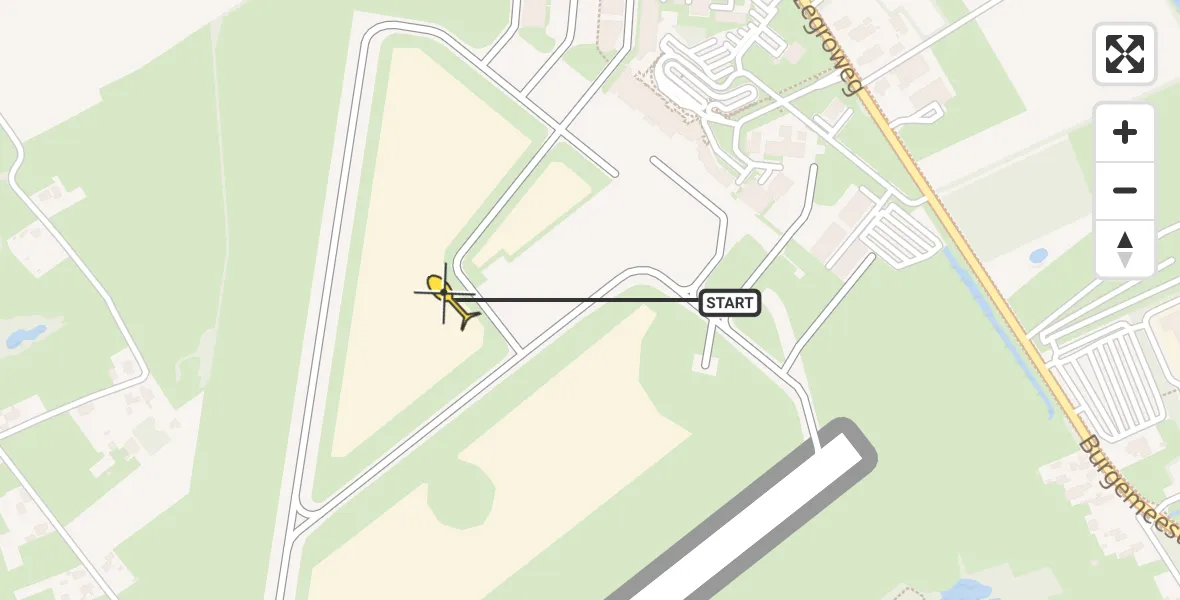 Routekaart van de vlucht: Traumahelikopter naar Groningen Airport Eelde