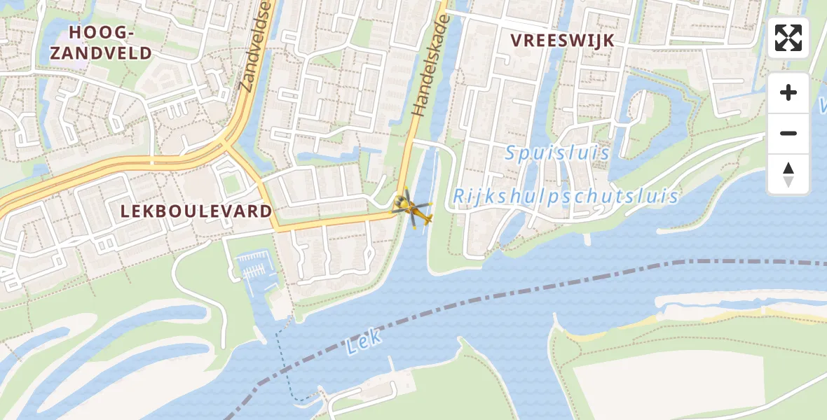 Vluchtroute Traumahelikopter Nieuwegein - Nieuwegein, 01 januari 2023, 08:56