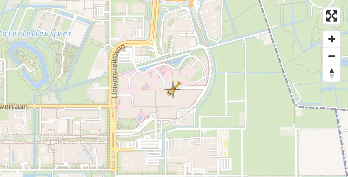 Vluchtroute Traumahelikopter Universitair Medisch Centrum Utrecht - Universitair Medisch Centrum Utrecht, 01 januari 2023, 09:30