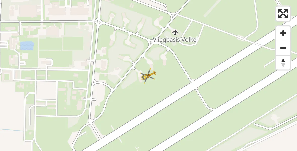 Vluchtroute Traumahelikopter Vliegbasis Volkel - Vliegbasis Volkel, 01 januari 2023, 14:39