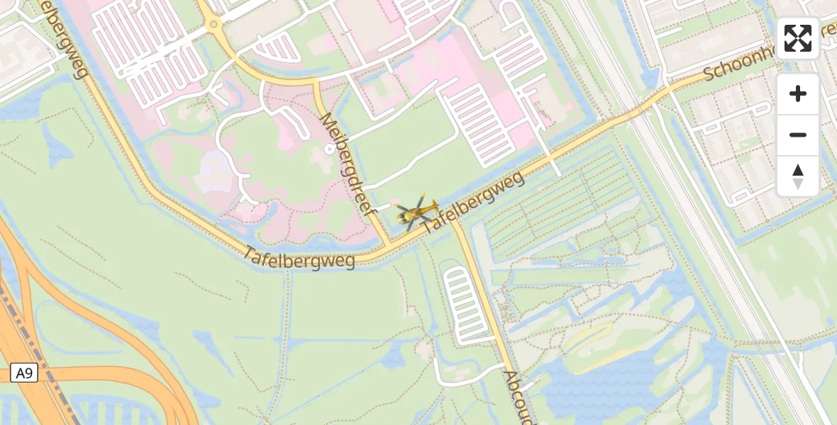 Vluchtroute Traumahelikopter Academisch Medisch Centrum (AMC) - Academisch Medisch Centrum (AMC), 01 januari 2023, 18:20