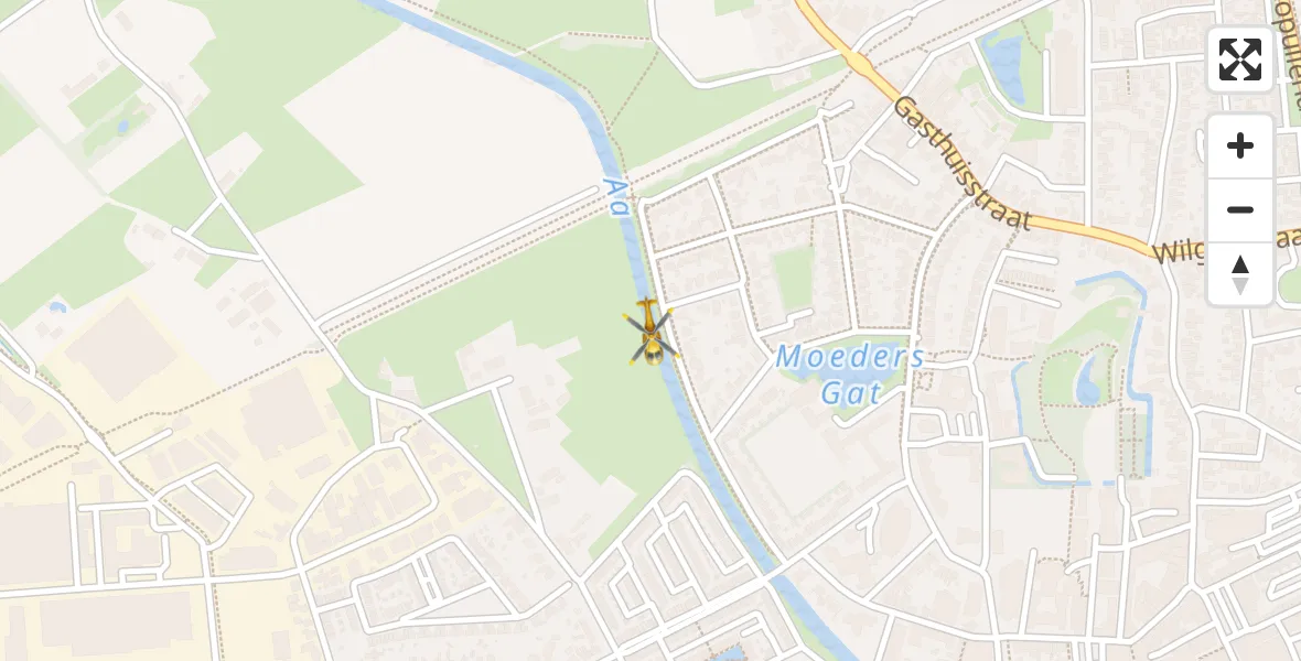 Vluchtroute Traumahelikopter Veghel - Veghel, 01 januari 2023, 18:47