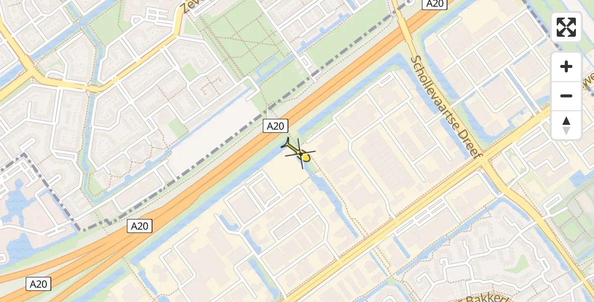 Routekaart van de vlucht: Lifeliner 2 naar Capelle aan den IJssel