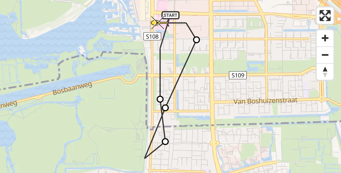 Routekaart van de vlucht: Lifeliner 1 naar VU Medisch Centrum Amsterdam