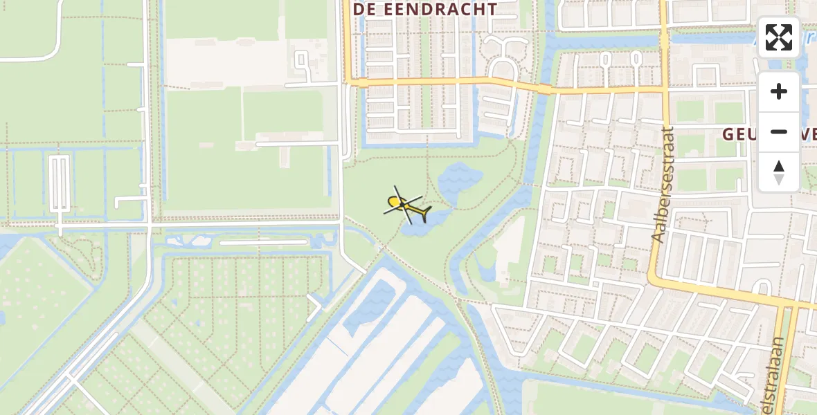 Routekaart van de vlucht: Lifeliner 1 naar Amsterdam