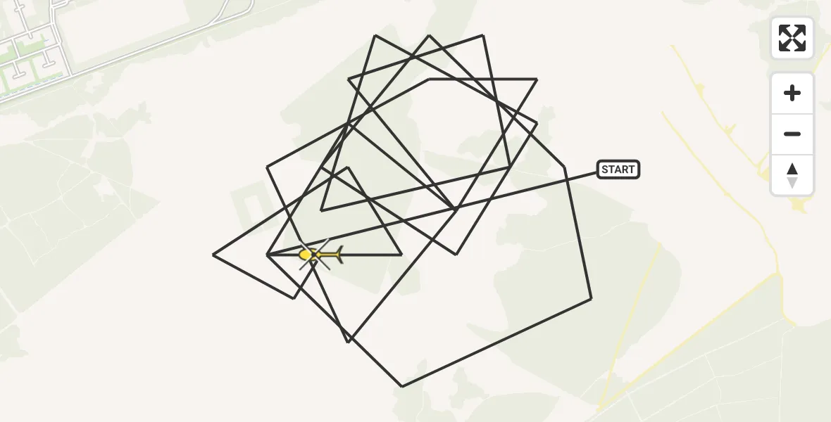 Routekaart van de vlucht: Politiehelikopter naar Ede