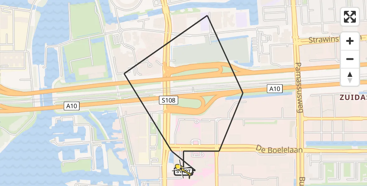 Routekaart van de vlucht: Lifeliner 1 naar VU Medisch Centrum Amsterdam