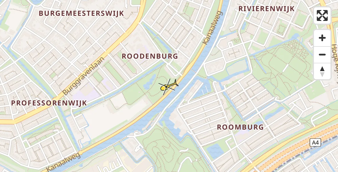 Routekaart van de vlucht: Lifeliner 2 naar Leiden