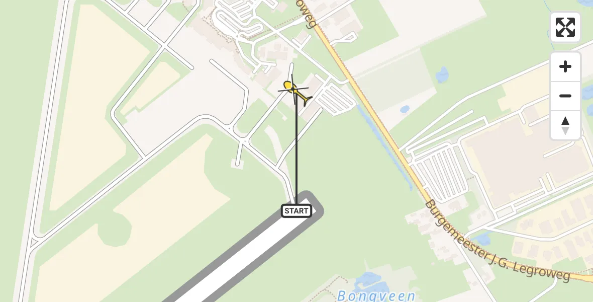 Routekaart van de vlucht: Lifeliner 4 naar Groningen Airport Eelde