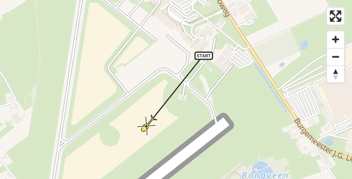 Routekaart van de vlucht: Traumahelikopter naar Groningen Airport Eelde