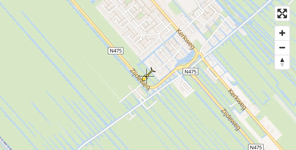 Routekaart van de vlucht: Lifeliner 1 naar Ouderkerk aan den IJssel