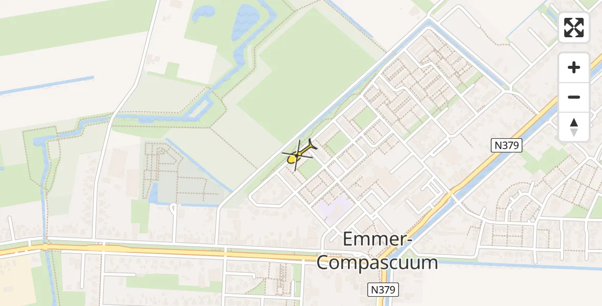 Routekaart van de vlucht: Lifeliner 4 naar Emmer-Compascuum