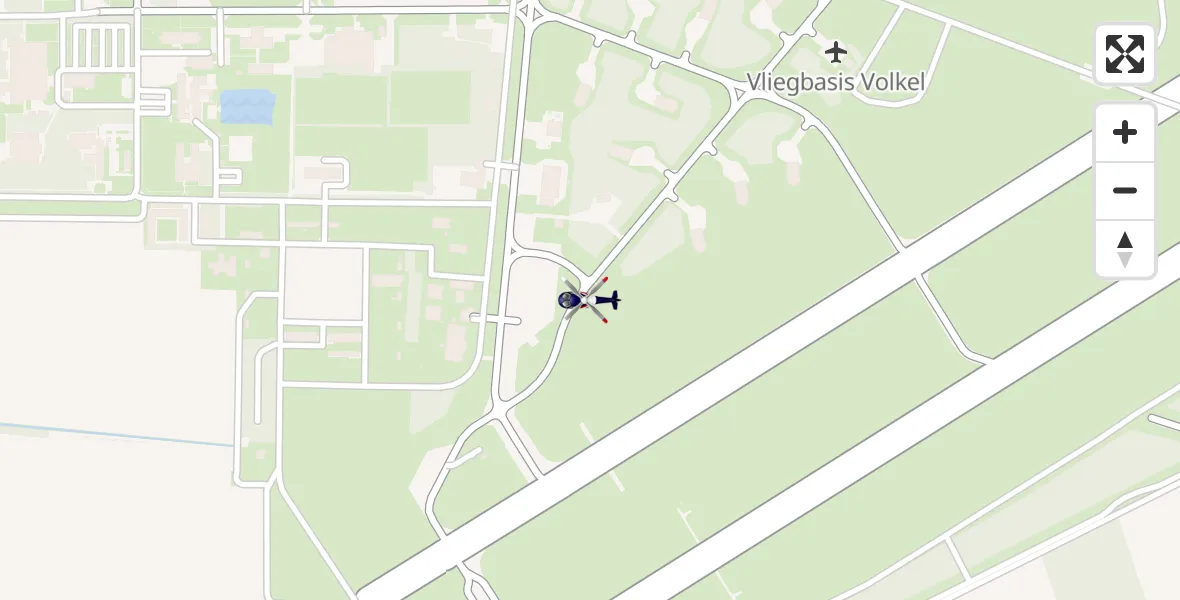 Vluchtroute Politiehelikopter Vliegbasis Volkel - Vliegbasis Volkel, 18 januari 2023, 16:44