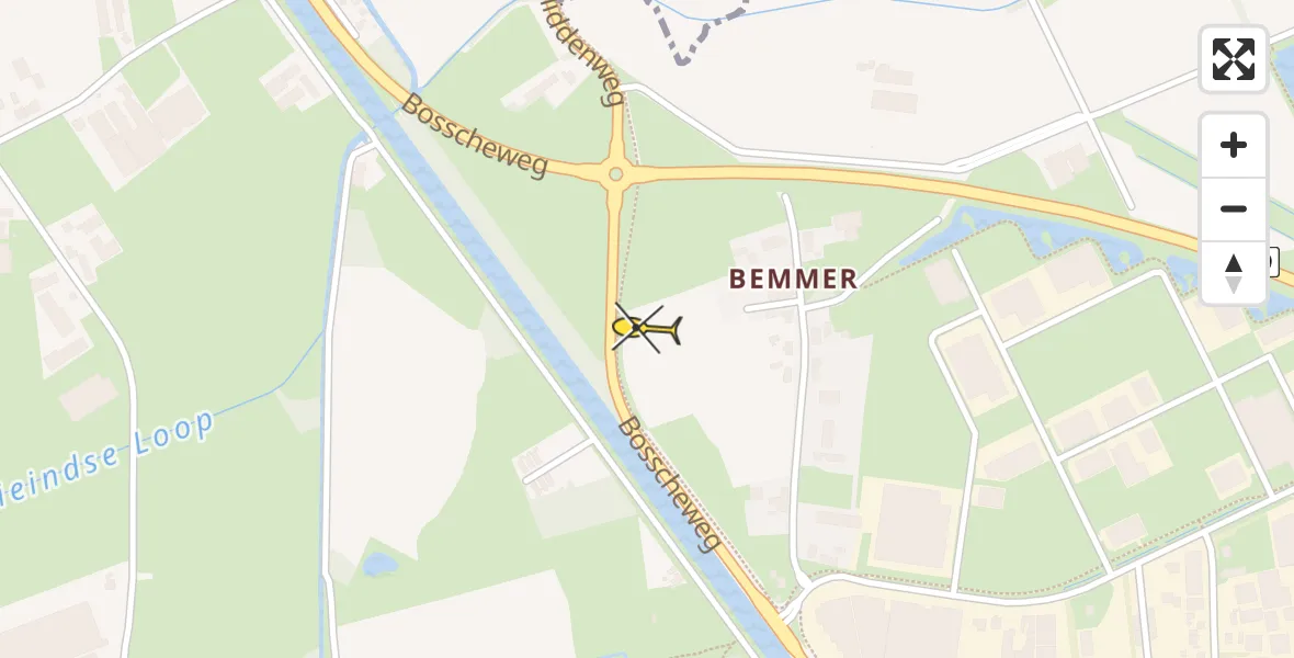 Routekaart van de vlucht: Lifeliner 3 naar Beek en Donk