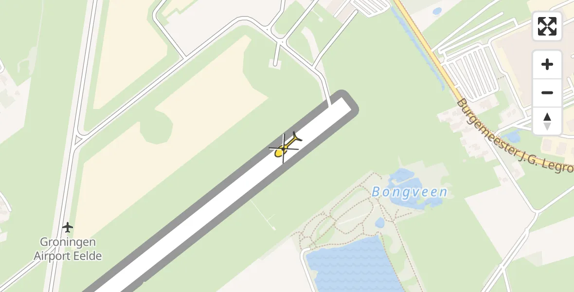 Routekaart van de vlucht: Lifeliner 4 naar Groningen Airport Eelde
