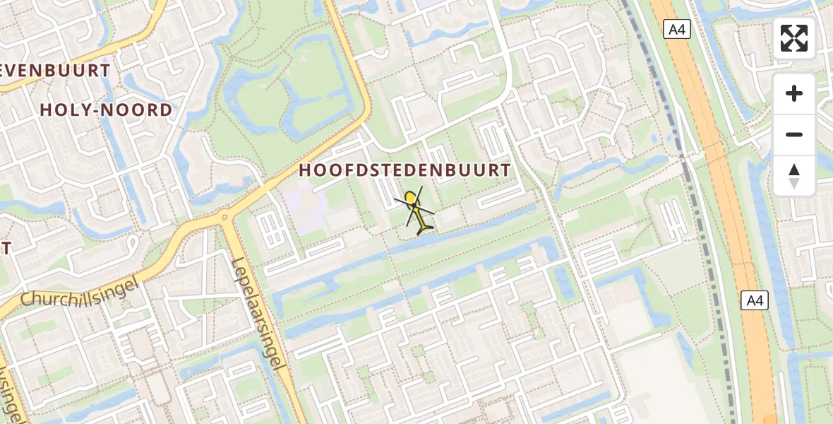 Routekaart van de vlucht: Lifeliner 2 naar Vlaardingen