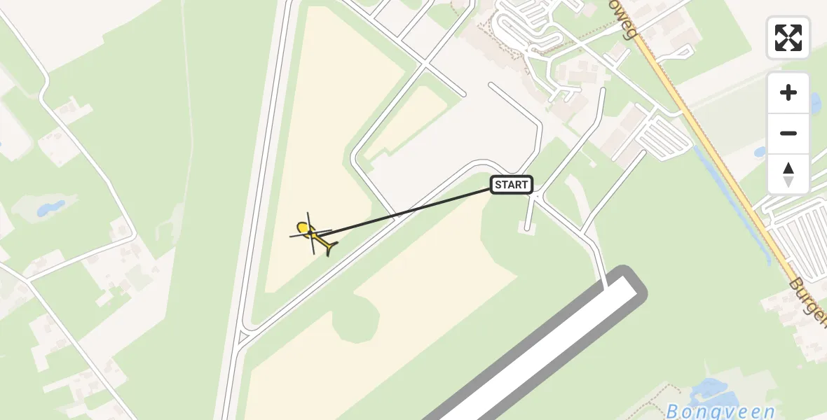Routekaart van de vlucht: Traumahelikopter naar Groningen Airport Eelde