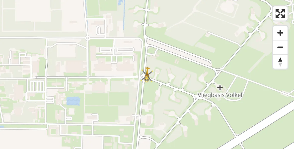 Vluchtroute Traumahelikopter Vliegbasis Volkel - Vliegbasis Volkel, 21 januari 2023, 14:39