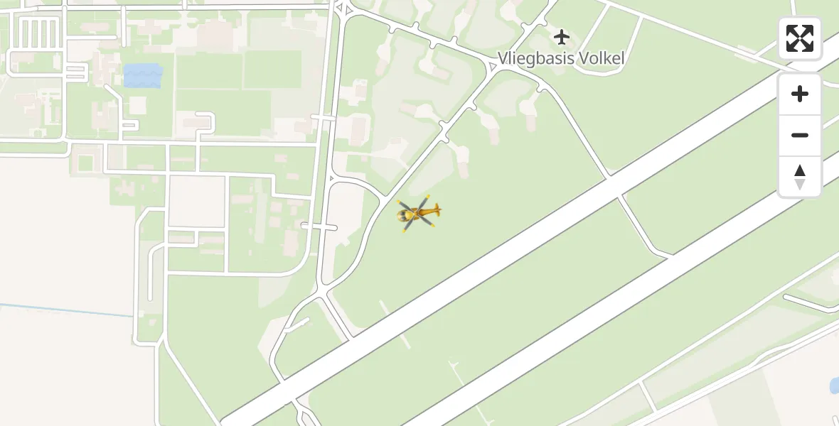 Vluchtroute Traumahelikopter Vliegbasis Volkel - Vliegbasis Volkel, 21 januari 2023, 22:32