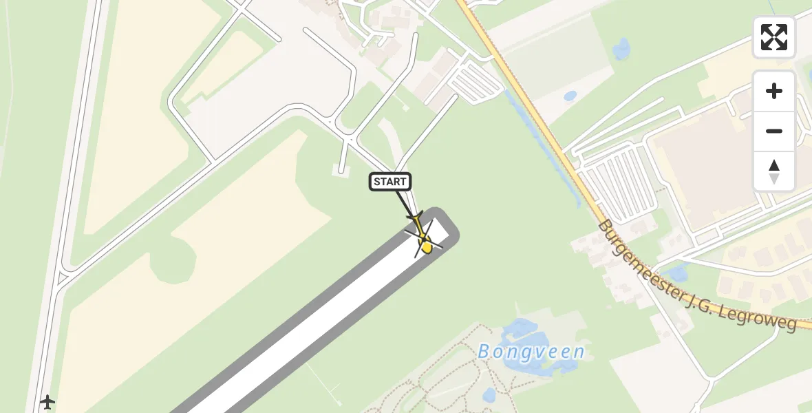 Routekaart van de vlucht: Traumahelikopter naar Groningen Airport Eelde