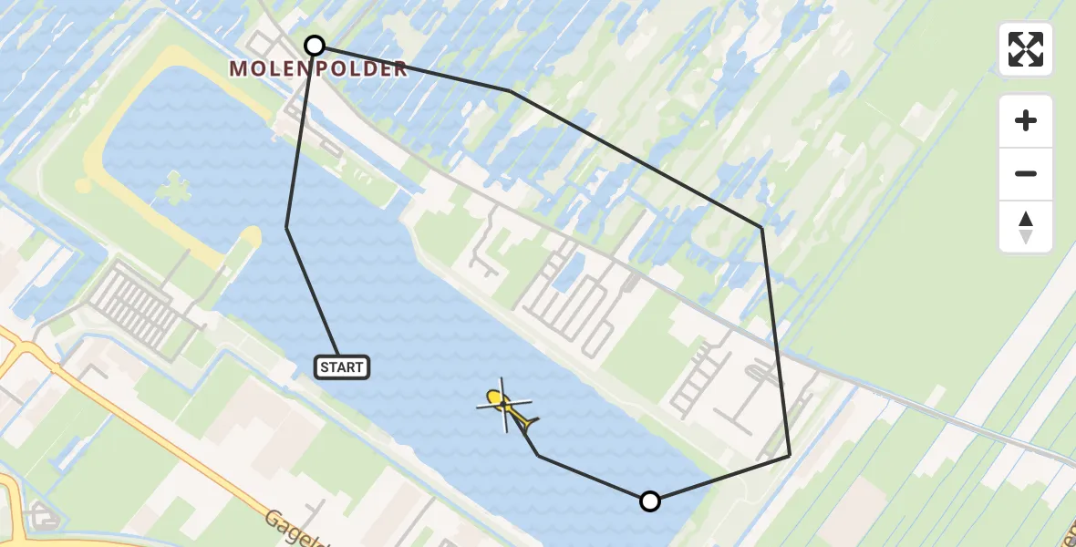 Routekaart van de vlucht: Politiehelikopter naar Maarssen
