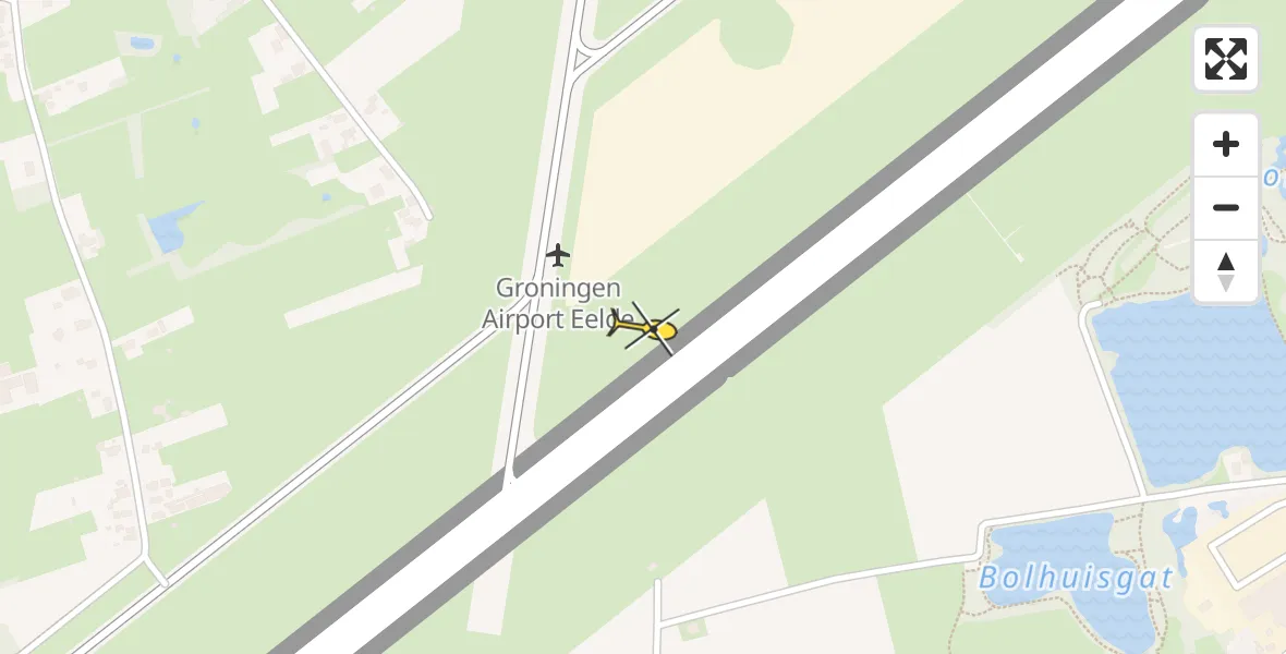Routekaart van de vlucht: Lifeliner 4 naar Groningen Airport Eelde