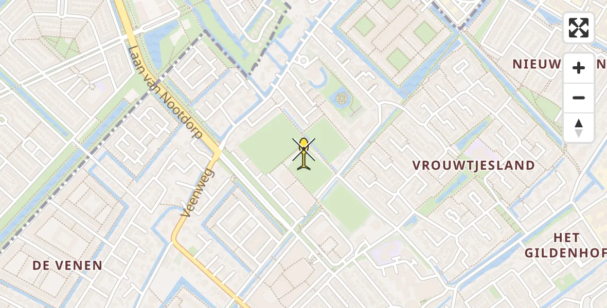 Routekaart van de vlucht: Lifeliner 2 naar Nootdorp