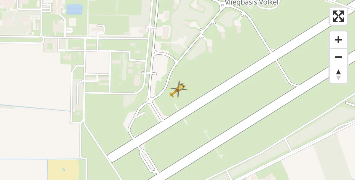 Vluchtroute Traumahelikopter Vliegbasis Volkel - Vliegbasis Volkel, 27 januari 2023, 22:32