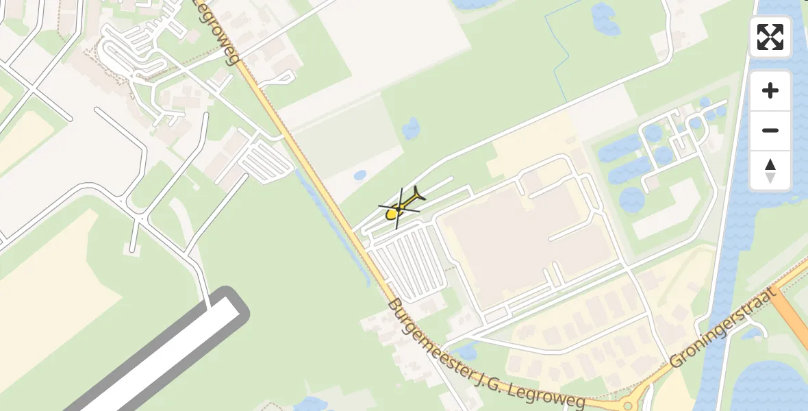 Routekaart van de vlucht: Lifeliner 4 naar Groningen Airport Eelde