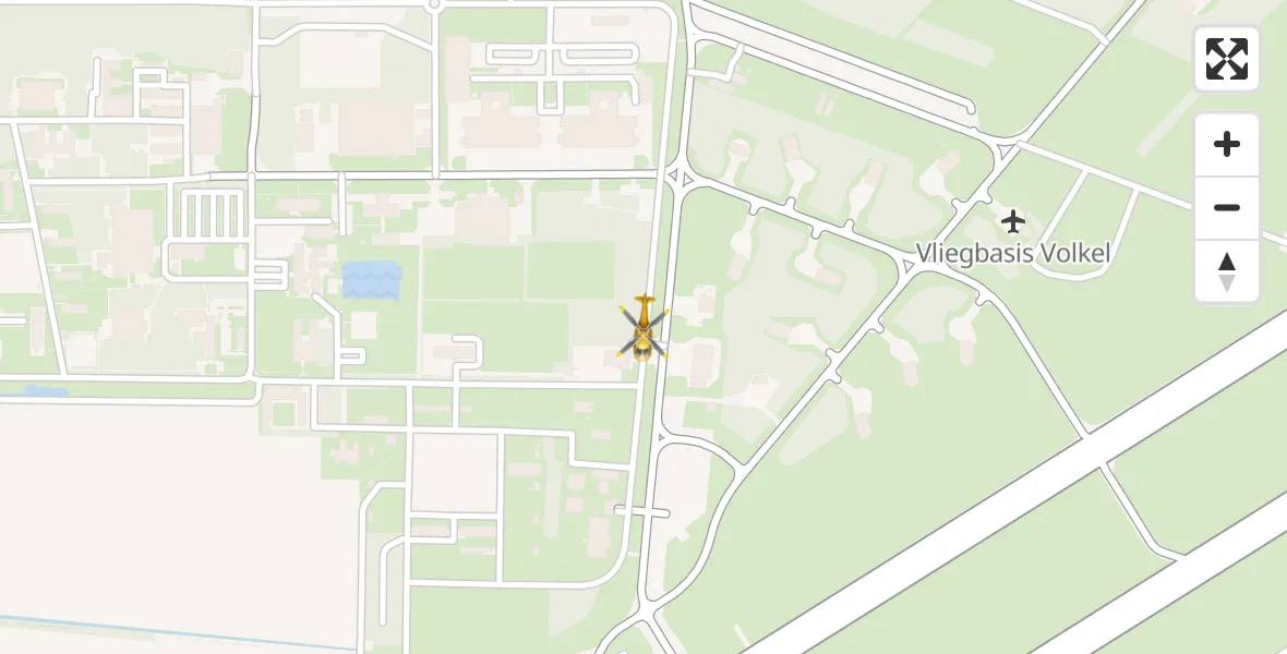 Vluchtroute Traumahelikopter Vliegbasis Volkel - Vliegbasis Volkel, 29 januari 2023, 09:39