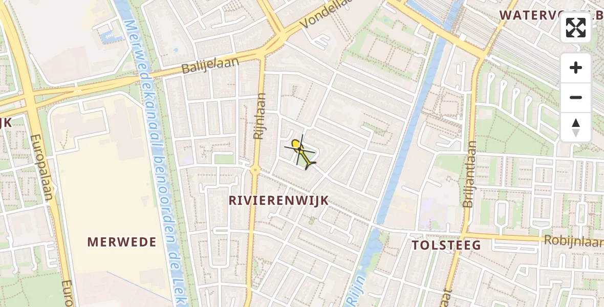 Routekaart van de vlucht: Lifeliner 1 naar Utrecht