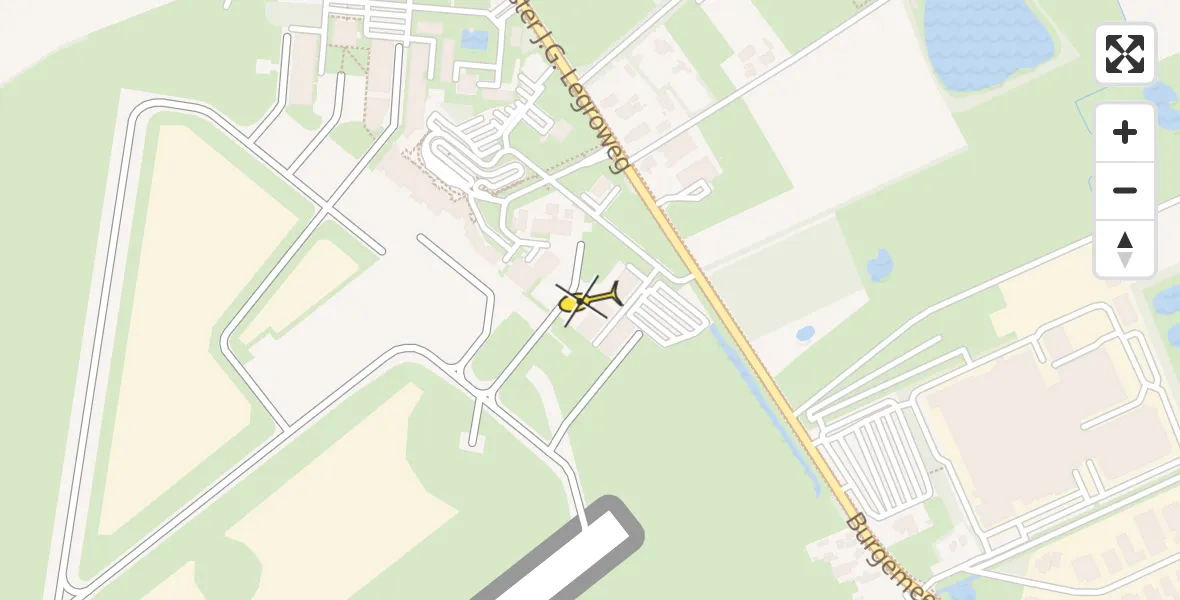 Routekaart van de vlucht: Traumahelikopter naar Groningen Airport Eelde