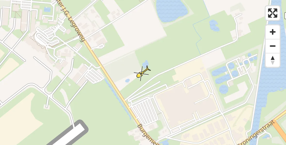 Routekaart van de vlucht: Lifeliner 4 naar Groningen Airport Eelde