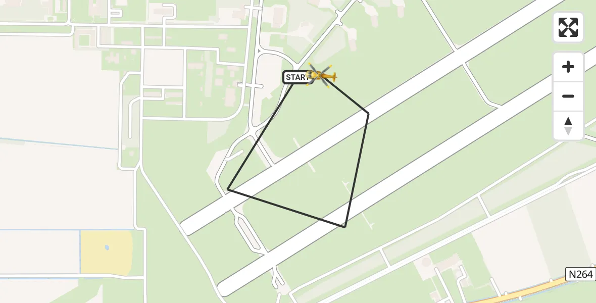 Vluchtroute Traumahelikopter Vliegbasis Volkel - Vliegbasis Volkel, 30 januari 2023, 21:42