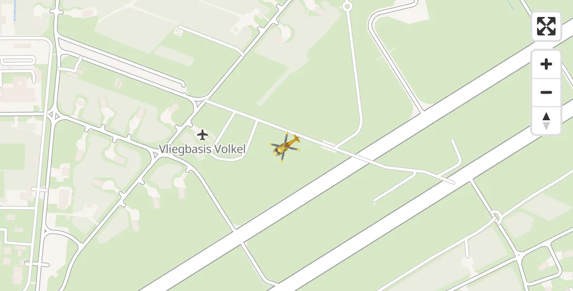 Vluchtroute Traumahelikopter Vliegbasis Volkel - Vliegbasis Volkel, 31 januari 2023, 12:44