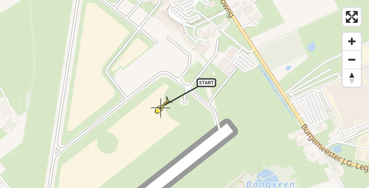 Routekaart van de vlucht: Traumahelikopter naar Groningen Airport Eelde