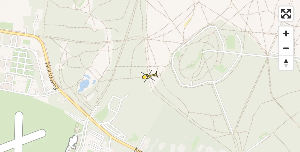 Routekaart van de vlucht: Lifeliner 1 naar Vliegveld Hilversum