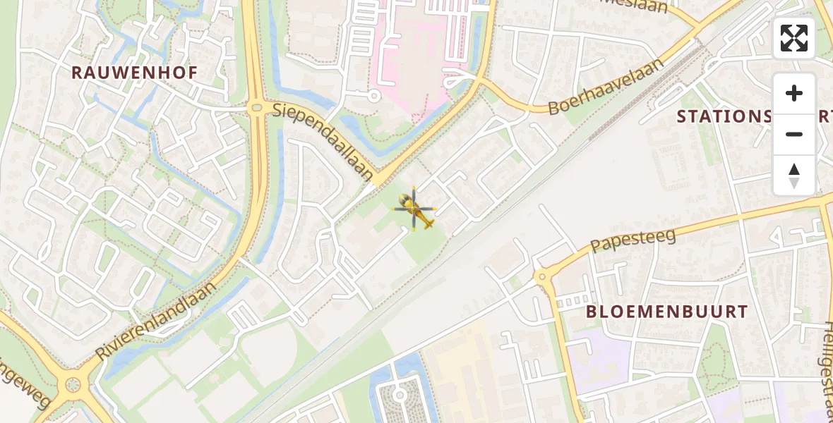 Vluchtroute Traumahelikopter Tiel - Tiel, 02 februari 2023, 07:58