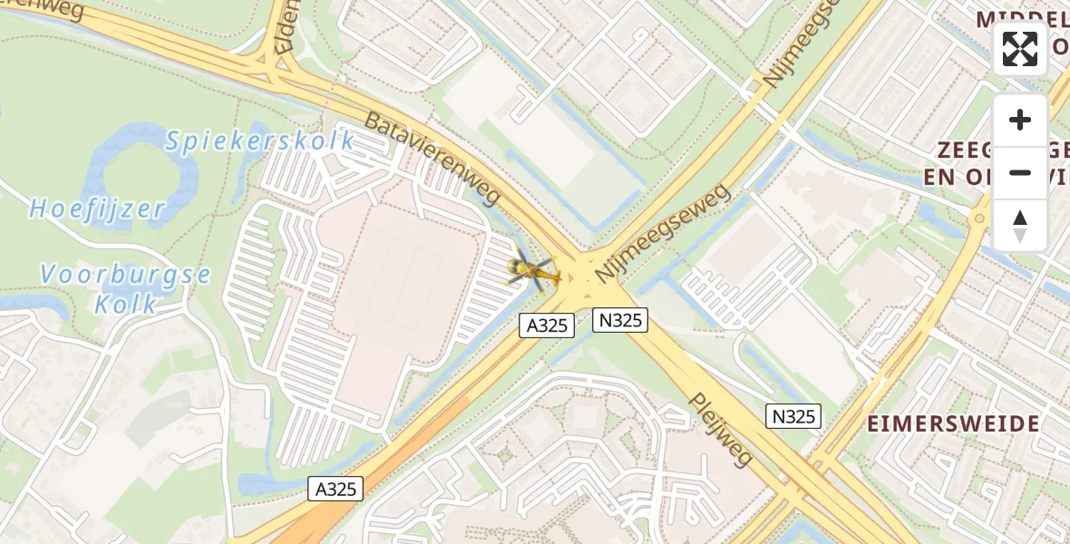 Vluchtroute Traumahelikopter Arnhem - Arnhem, 02 februari 2023, 09:06