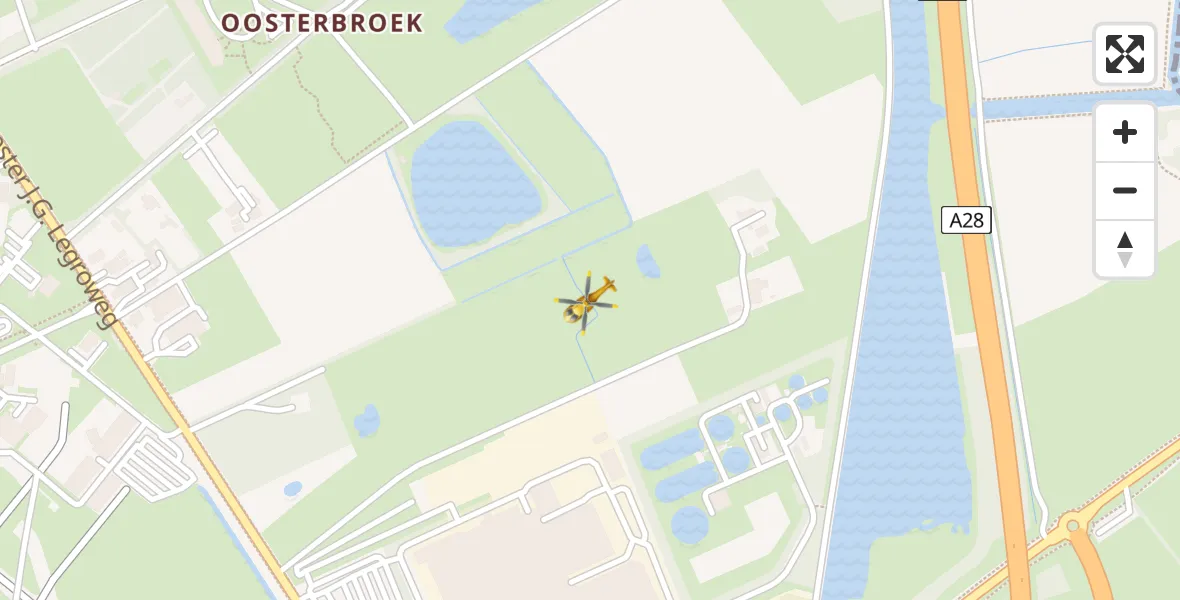 Vluchtroute Traumahelikopter Eelde - Eelde, 02 februari 2023, 11:40