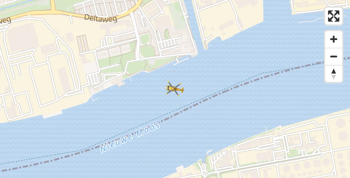 Vluchtroute Traumahelikopter Vlaardingen - Vlaardingen, 02 februari 2023, 16:50