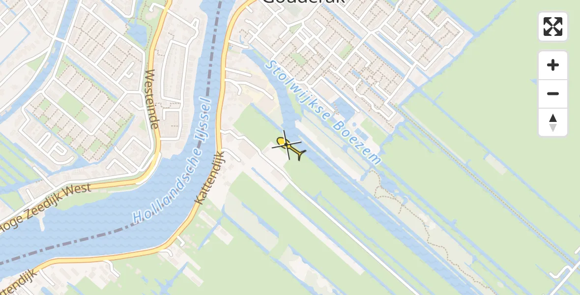 Routekaart van de vlucht: Lifeliner 2 naar Gouderak