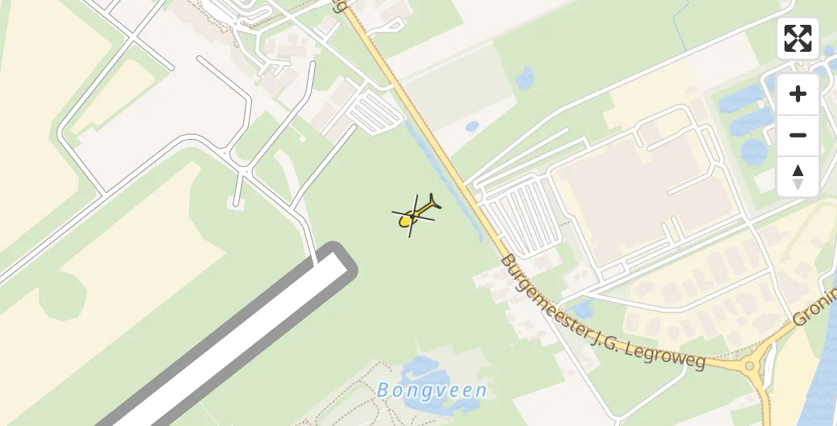 Routekaart van de vlucht: Lifeliner 4 naar Groningen Airport Eelde