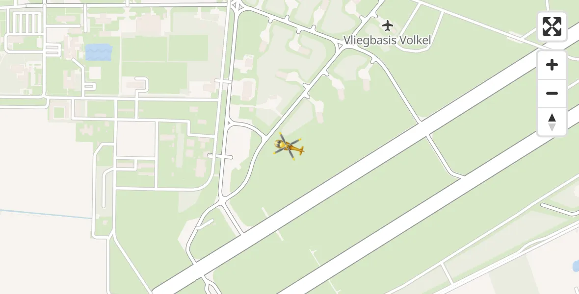 Vluchtroute Traumahelikopter Vliegbasis Volkel - Vliegbasis Volkel, 03 februari 2023, 11:54