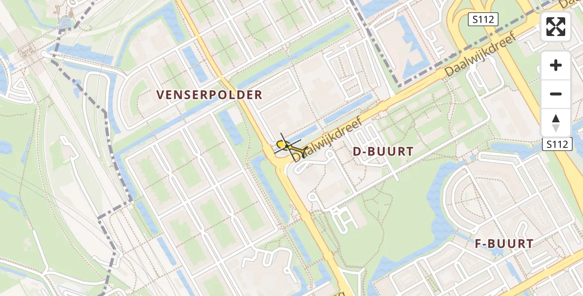 Routekaart van de vlucht: Lifeliner 1 naar Amsterdam