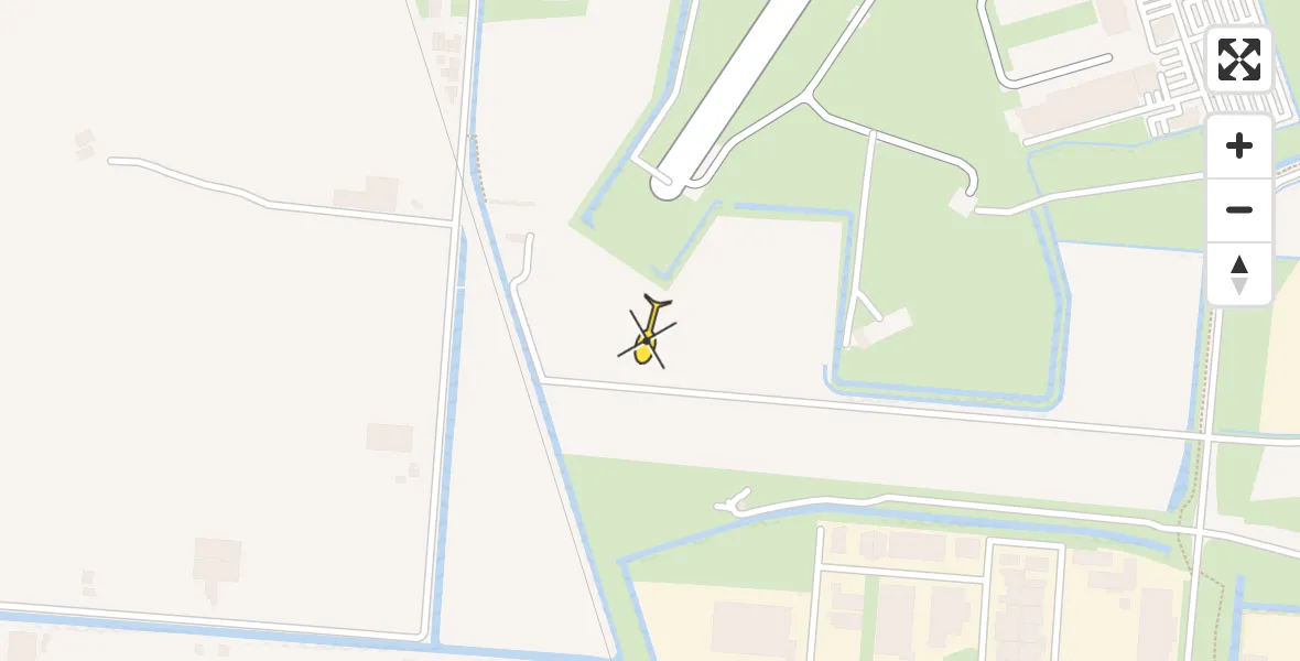 Vluchtroute Traumahelikopter van Vliegveld De Kooy naar Vliegveld De Kooy